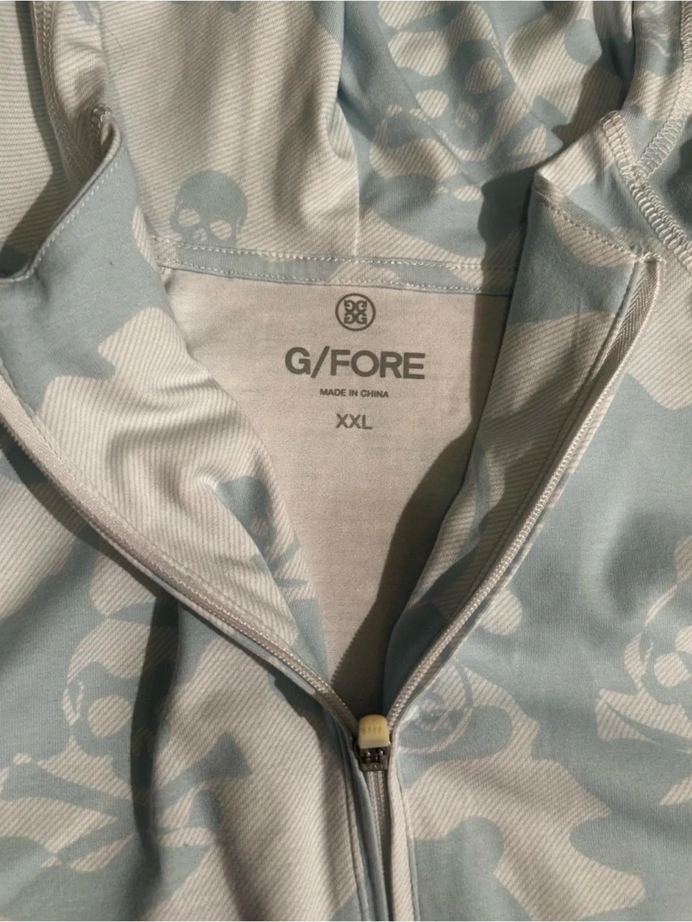 G/FORE XXL Golf Hoodie Men's Luxe Camo Quarter-Zip Pullover Daybreak Meas. Incl.